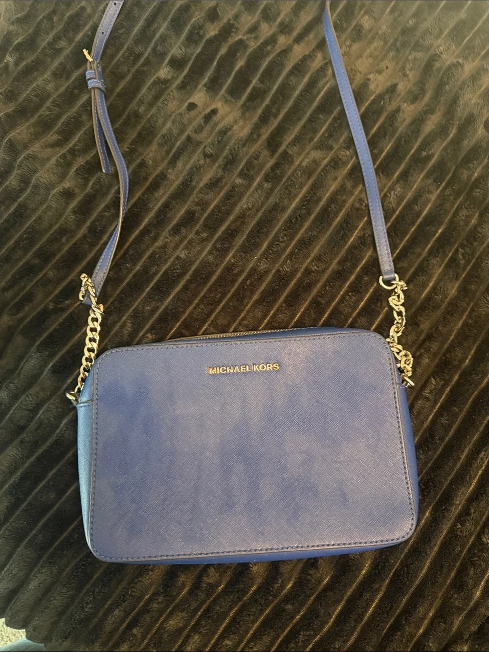Michael Kors Royal Blue Saffiano Crossbody Bag